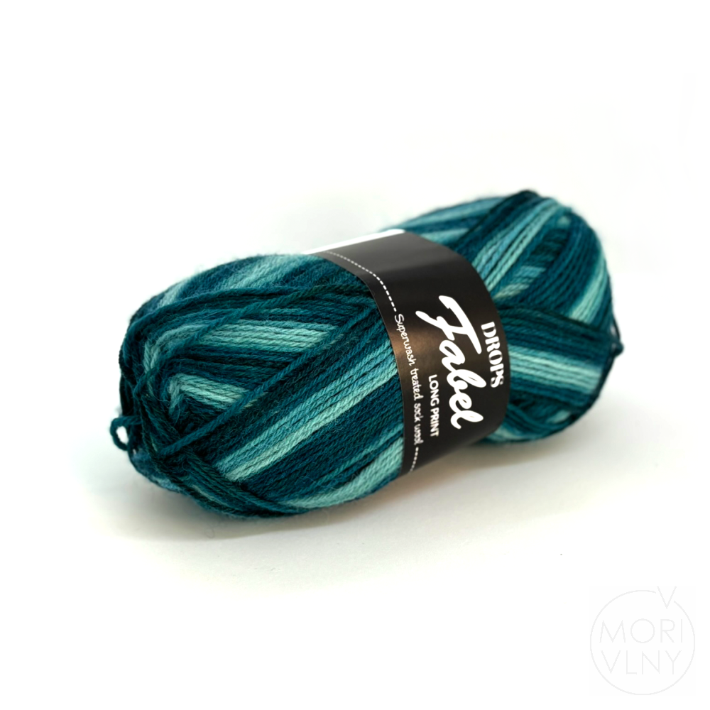 Fabel long print smaragdy